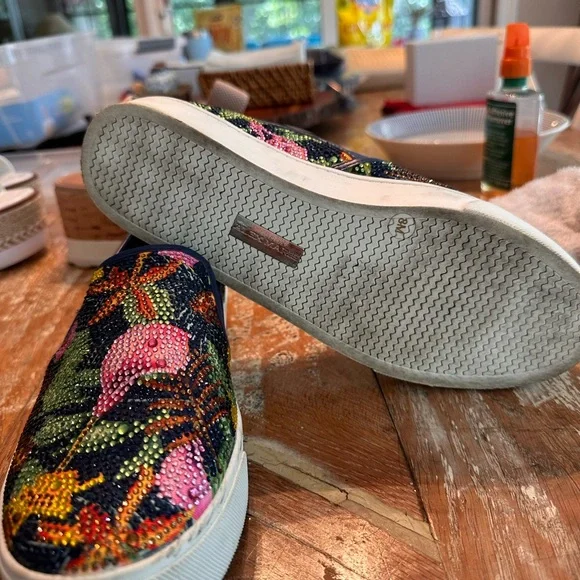 Alex Marie Crystal Embellished Slip-On Shoes - Picture 3 of 6